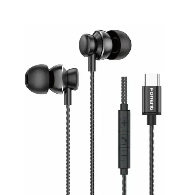 FONENG T67 Type-C In-Ear Heavy Bass Wired Earphone