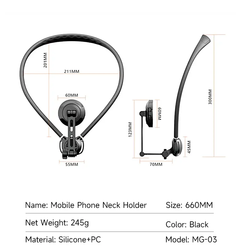 Jmary MG-03 Magnetic Neck Holder for POV Shooting