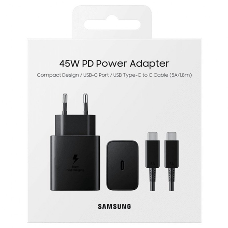 Samsung 45W PD Power Adapter USB Type-C to C Cable (5A/1.8m)