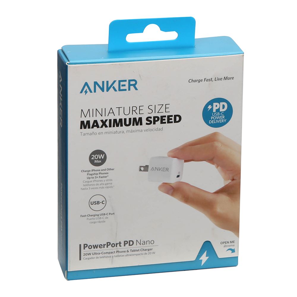 Anker PowerPort III Nano 20W Fast Charger - White