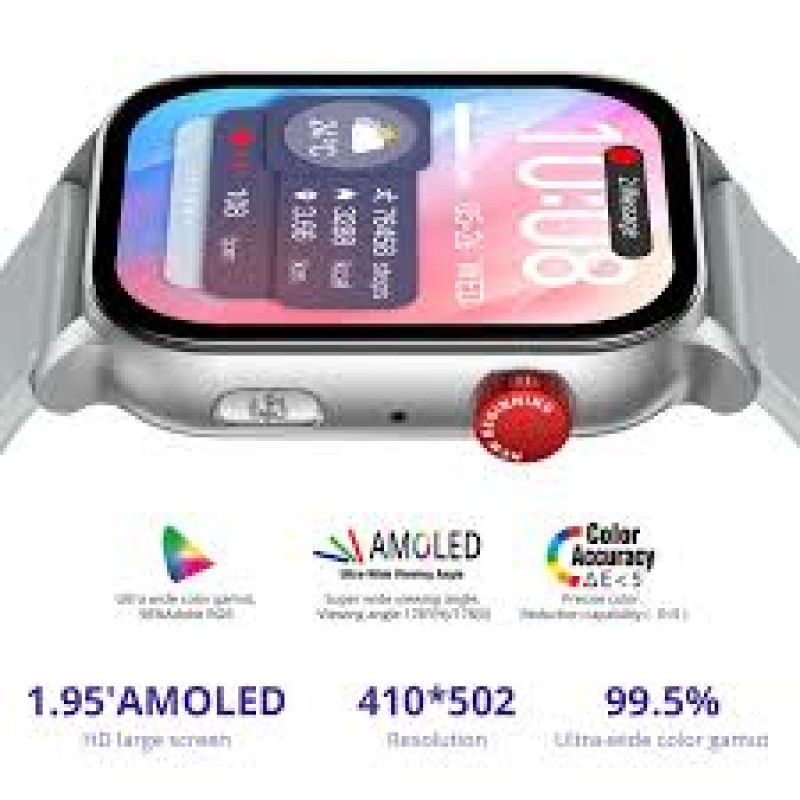 Colmi P78 Smartwatch 1.95” HD AMOLED Display with Flashlight
