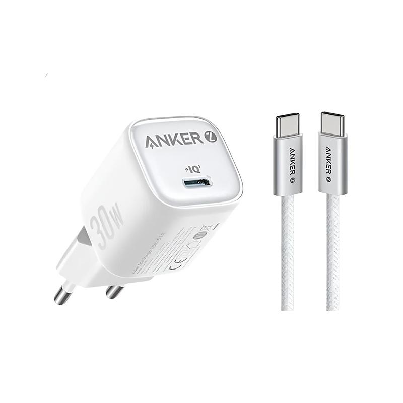 Anker Zolo Charger (30W, PD 3.0) with USB-C Cable EU