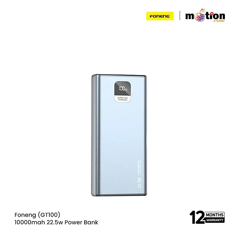 FONENG GT100 Fast Charging POWER BANK 10000 mAh 22.5W (Motion View)