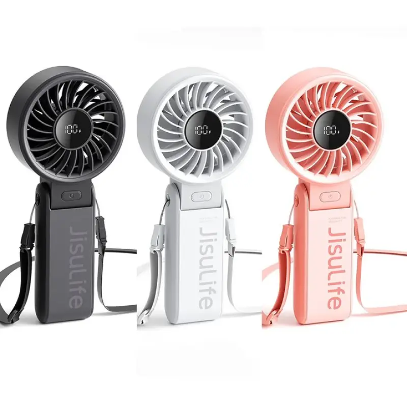 JisuLife Handheld Fan Life7 — 3-in-1 Portable Foldable Fan, 5000mAh Unleash Refreshing Power
