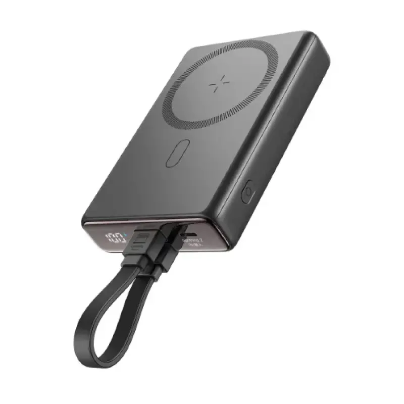 Joyroom 20W Mini Magnetic Wireless Power Bank with Built-in Type-c to lightning Cable & Kickstand  10000mAh JR-PBM01