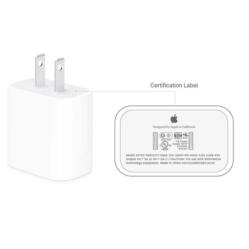 Apple USB-C 18W Power Adapter 2 Pin
