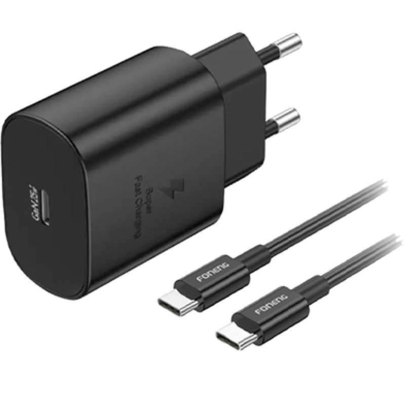 FONENG PD 45W GaN USB-C Wall Charger With Type-C Cable (EU62)