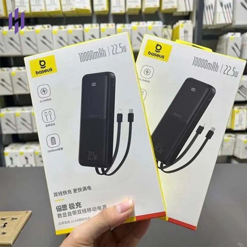 Baseus PPJP312 20,000mAh 22.5W Power Bank with Attached Type-C & Lightning Cable