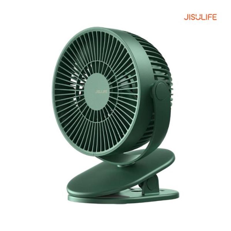 JISULIFE FA18S Portable Clip Fan USB Rechargeable 4000mAh Battery – Powerful Cooling